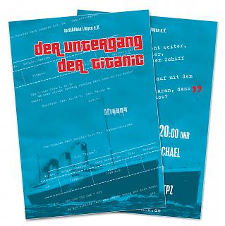 Flyer Theaterstück "Der Untergang der Titanic"
