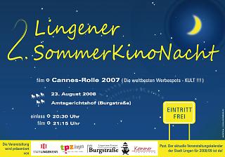 Plakat 2. Lingener SommerKinoNacht