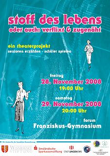 Plakat Theaterstück "Stoff des Lebens" - Copyright welt-gestalten.de