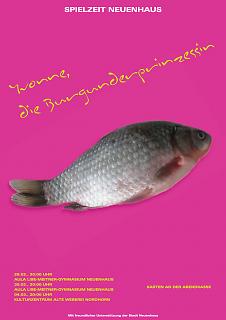 Plakat Theaterstück "Yvonne, die Burgunderprinzessin"
