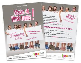 Flyer "Maske ab, Hose runter" - Copyright welt-gestalten.de