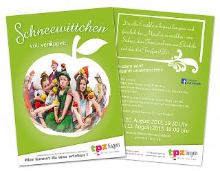 Flyer "Schneewittchen - voll veräppelt" - Copyright welt-gestalten.de