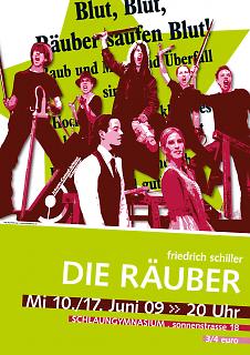 Plakat Theaterstück "Die Räuber" - Copyright welt-gestalten.de