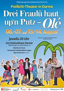 Plakat "Drei Fraulü haut up'n Putz - Olé" - Copyright welt-gestalten.de